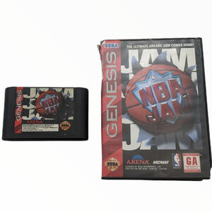 NBA Jam Sega Genesis Case, Cover, Game (Arena Entertainment, 1994) Tested Works